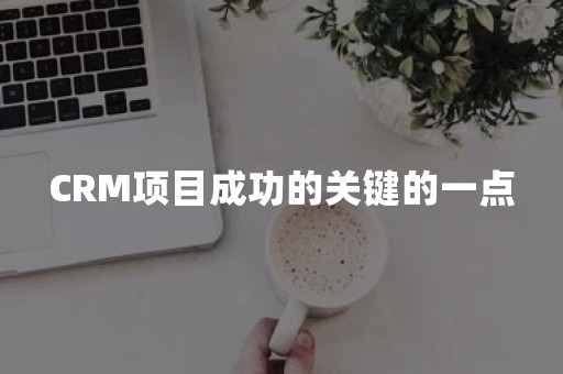 CRM项目成功的关键的一点