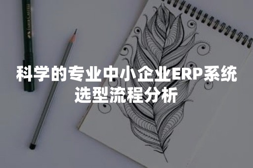 科学的专业中小企业ERP系统选型流程分析