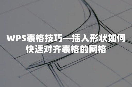 WPS表格技巧—插入形状如何快速对齐表格的网格