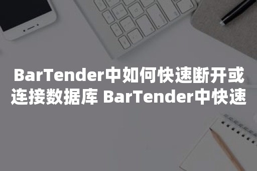 BarTender中如何快速断开或连接数据库 BarTender中快速断开或连接数据库方法