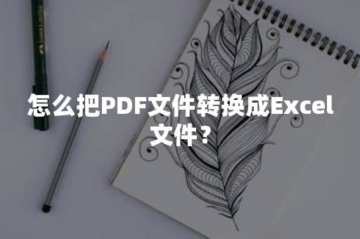 怎么把PDF文件转换成Excel文件？