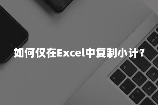 如何仅在Excel中复制小计？