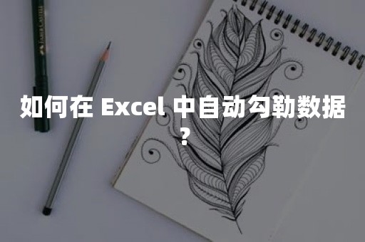 如何在 Excel 中自动勾勒数据？