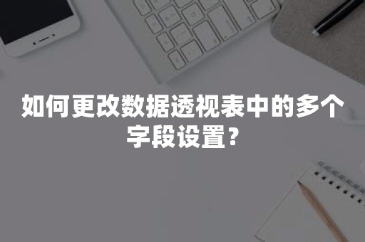 如何更改数据透视表中的多个字段设置？