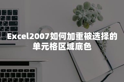 Excel2007如何加重被选择的单元格区域底色