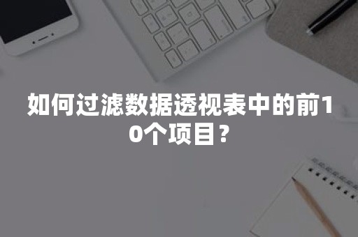 如何过滤数据透视表中的前10个项目？