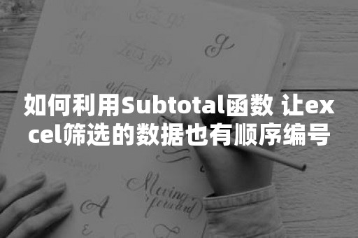 如何利用Subtotal函数 让excel筛选的数据也有顺序编号