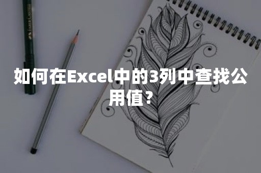 如何在Excel中的3列中查找公用值？