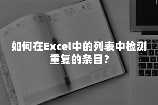 如何在Excel中的列表中检测重复的条目？