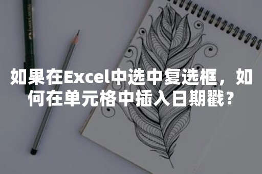 如果在Excel中选中复选框，如何在单元格中插入日期戳？