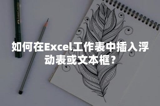 如何在Excel工作表中插入浮动表或文本框？