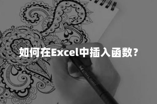 如何在Excel中插入函数？