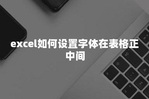 excel如何设置字体在表格正中间