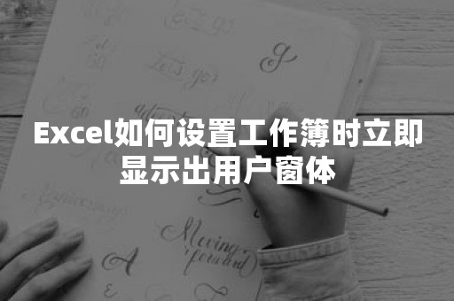 Excel如何设置工作簿时立即显示出用户窗体