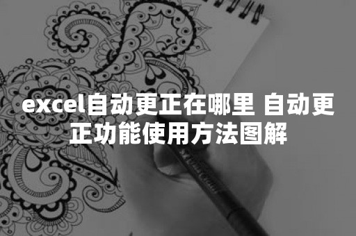 excel自动更正在哪里 自动更正功能使用方法图解