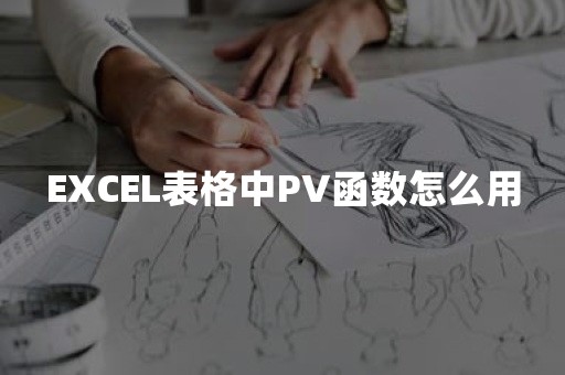 EXCEL表格中PV函数怎么用