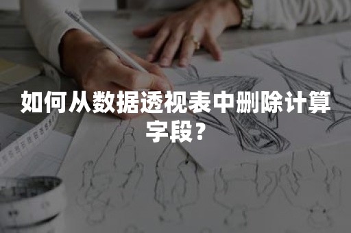 如何从数据透视表中删除计算字段？