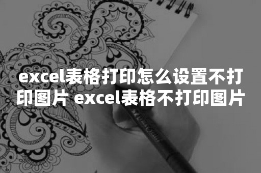 excel表格打印怎么设置不打印图片 excel表格不打印图片方法