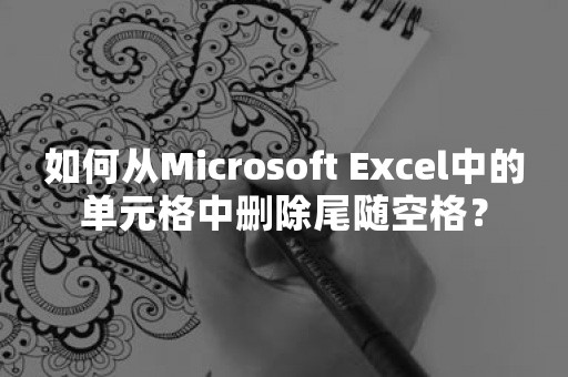 如何从Microsoft Excel中的单元格中删除尾随空格？