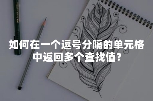 如何在一个逗号分隔的单元格中返回多个查找值？