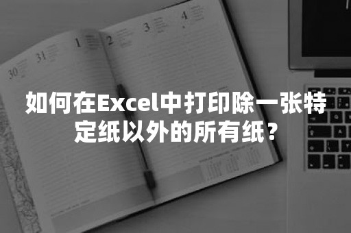 如何在Excel中打印除一张特定纸以外的所有纸？