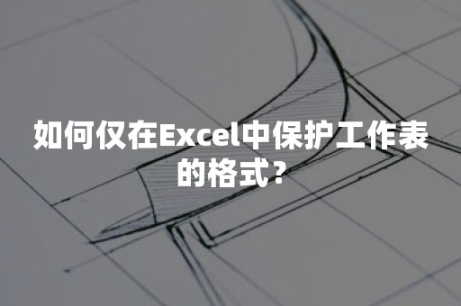 如何仅在Excel中保护工作表的格式？