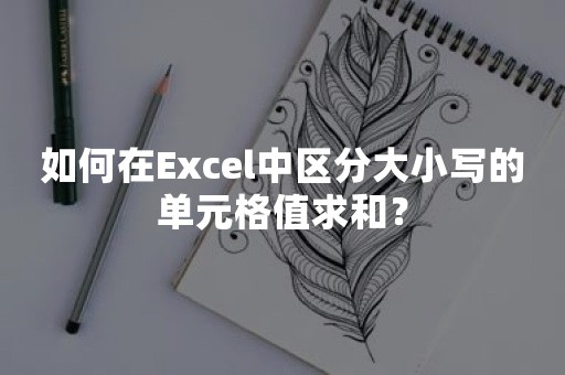 如何在Excel中区分大小写的单元格值求和？