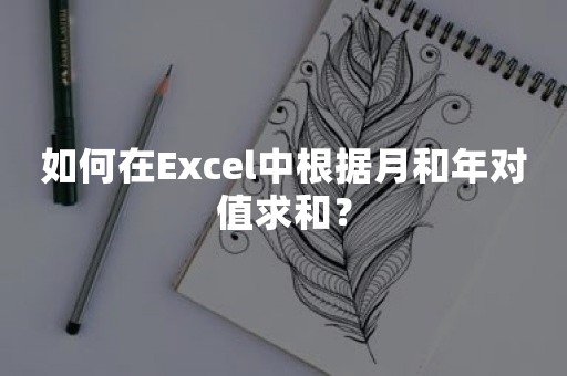 如何在Excel中根据月和年对值求和？