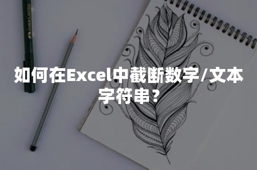 如何在Excel中截断数字/文本字符串？