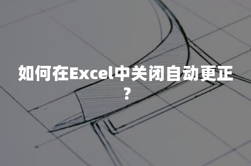 如何在Excel中关闭自动更正？