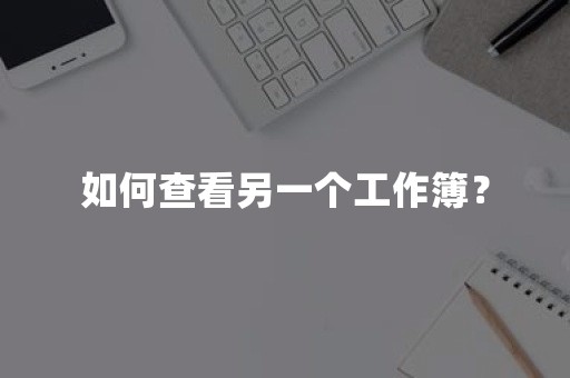 如何查看另一个工作簿？