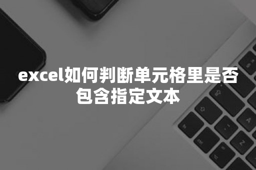 excel如何判断单元格里是否包含指定文本