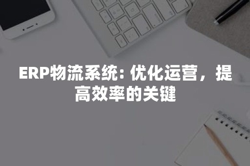 ERP物流系统: 优化运营，提高效率的关键