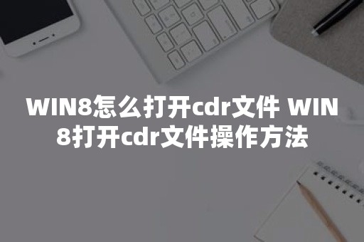 WIN8怎么打开cdr文件 WIN8打开cdr文件操作方法