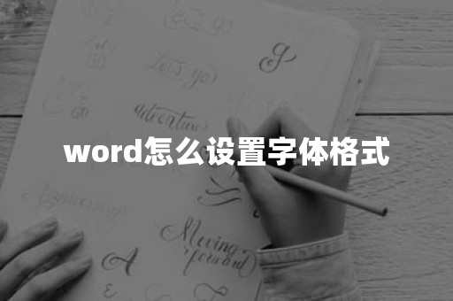 word怎么设置字体格式