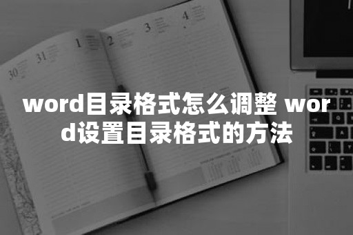 word目录格式怎么调整 word设置目录格式的方法