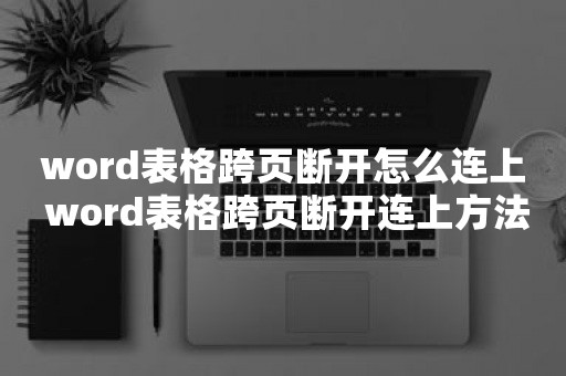 word表格跨页断开怎么连上 word表格跨页断开连上方法