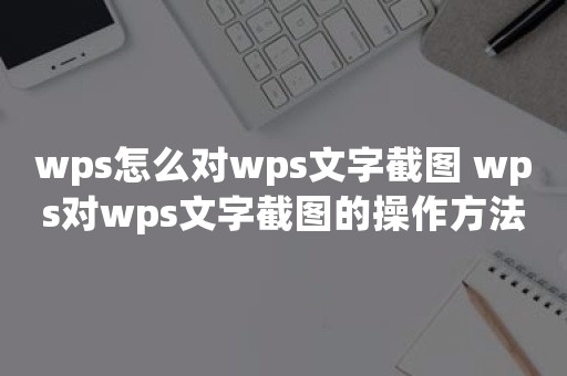 wps怎么对wps文字截图 wps对wps文字截图的操作方法