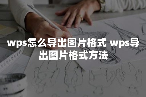 wps怎么导出图片格式 wps导出图片格式方法