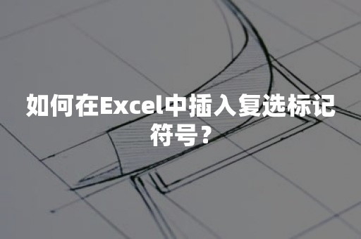 如何在Excel中插入复选标记符号？