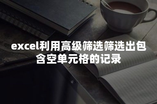 excel利用高级筛选筛选出包含空单元格的记录