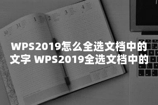 WPS2019怎么全选文档中的文字 WPS2019全选文档中的文字教程