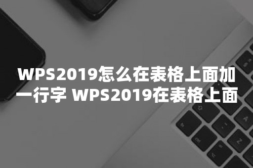 WPS2019怎么在表格上面加一行字 WPS2019在表格上面加一行字教程