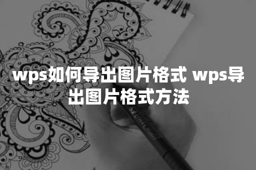 wps如何导出图片格式 wps导出图片格式方法