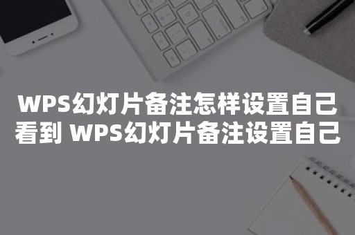 WPS幻灯片备注怎样设置自己看到 WPS幻灯片备注设置自己看到方法