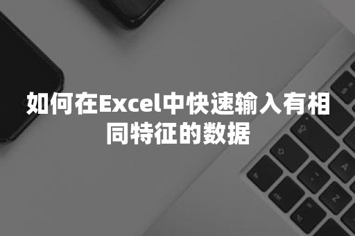 如何在Excel中快速输入有相同特征的数据