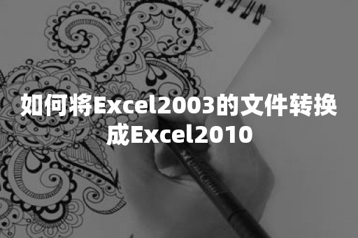 如何将Excel2003的文件转换成Excel2010