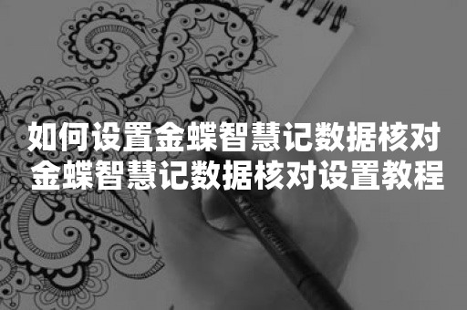 如何设置***智慧记数据核对 ***智慧记数据核对设置教程