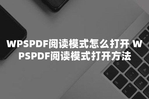 WPSPDF阅读模式怎么打开 WPSPDF阅读模式打开方法