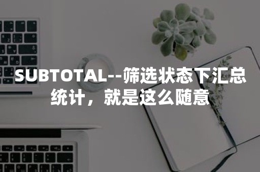 SUBTOTAL--筛选状态下汇总统计，就是这么随意